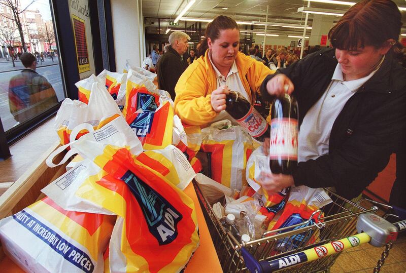 The opening day of the Aldi supermarket on Parnell Street, Dublin, 1999.
Photograph: Alan Betson