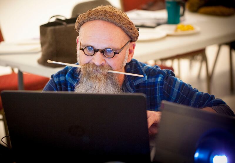 The exhibition was produced after a  nine-week collaboration process  with UK artist Mark Storor (above) and creative producer Claire Ryan. Photograph: Brian Farrell