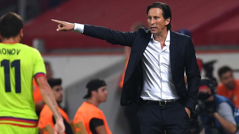 Former Bayer Leverkusen  coach Roger Schmidt has taken over at Beijing Sinobo Guoan in the Chinese Super League. Photograph: Patrik Stollarz/AFP/Getty Images