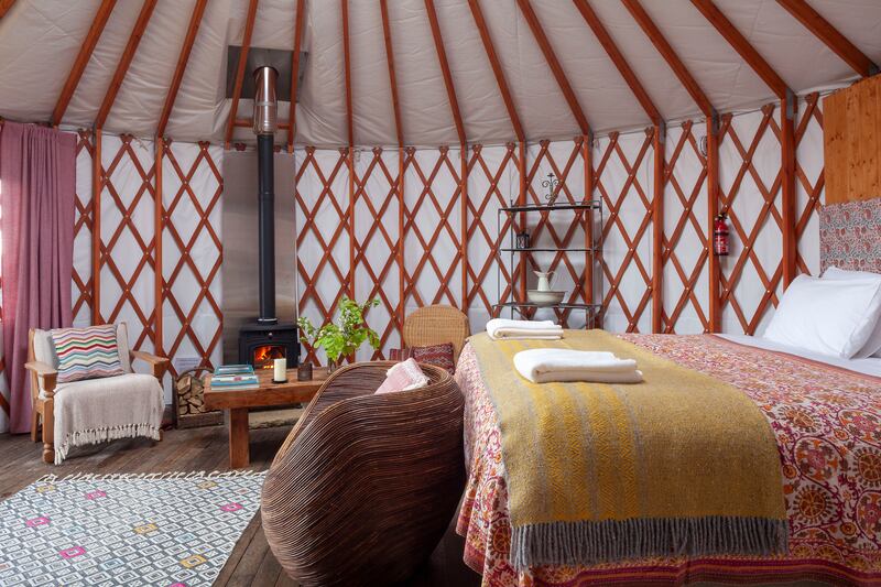Yurts at Lough Mardal are available from €110 for two per night