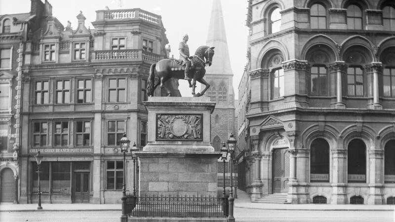 The statue of King William of Orange that once stood in Dublin’s College Green
