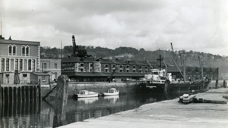 Custom House Quay with the bonded warehouses. Photograph: Cork City and County Archives Service (Anthony Barry collection)