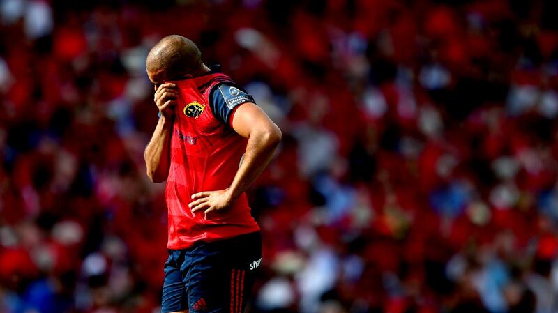 Munster’s Simon Zebo remained on the bench for his side’s defeat to Racing 92. Photograph: James Crombie/Inpho