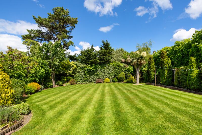 The property has a large rear garden