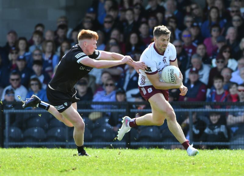 Galway’s Shane Walsh gets away from Sligo's Evan Lyons in the football championship semi-final in Markievicz Park, Sligo. Photograph: Inpho