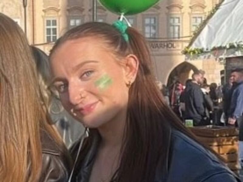 Sophie Gallagher celebrating St Patrick's Day in Prague