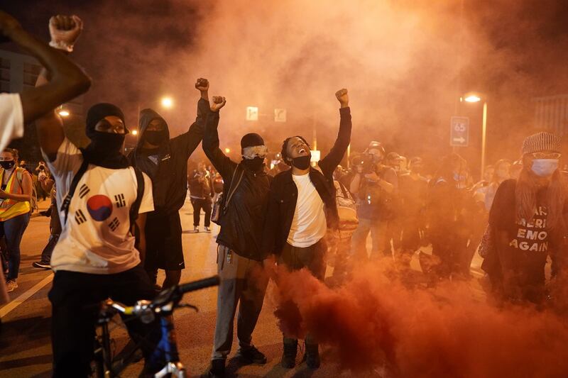 Protests erupted in Louisville, Kentucky in 2021 after a grand jury declined to directly charge officers for the killing of Breonna Taylor (26). Photograph: Chang W. Lee/The New York Times