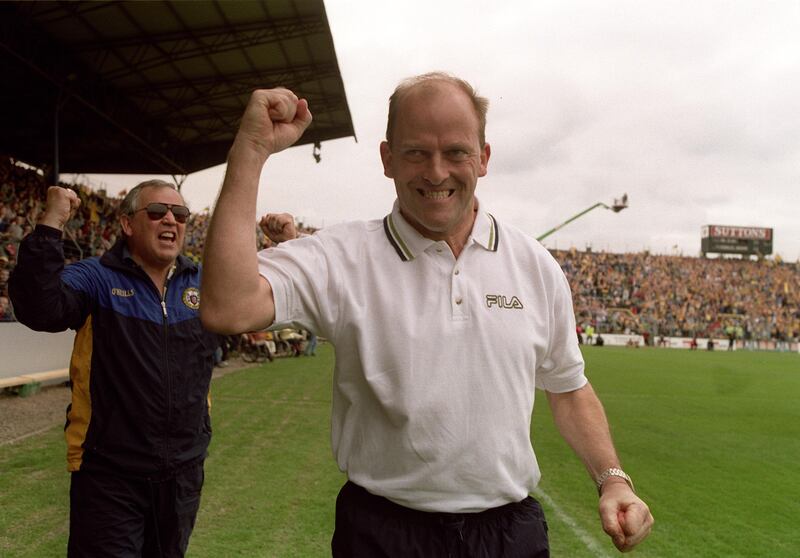 Ger Loughnane eventually stepped down from his position as Clare manager, but fixtures between the two counties remained fierce affairs. Photograph: Lorraine O'Sullivan/Inpho