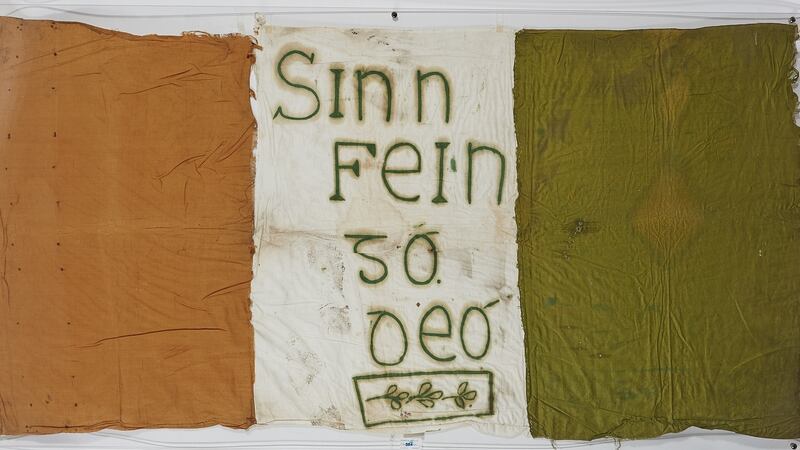 1916 Tricolour recovered from Dublin Castle (€25,000-€35,000, Whyte’s).