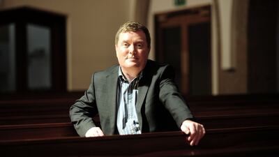 Fr Paddy Byrne at  St Peter and Paul’s Church, Portlaoise, Co Laois: Fr Paddy  believes the church needs to  ‘be more imaginative and pragmatic that people come for occasions, and maybe First Communion is one of those occasions’.  Photograph: James Flynn/APX