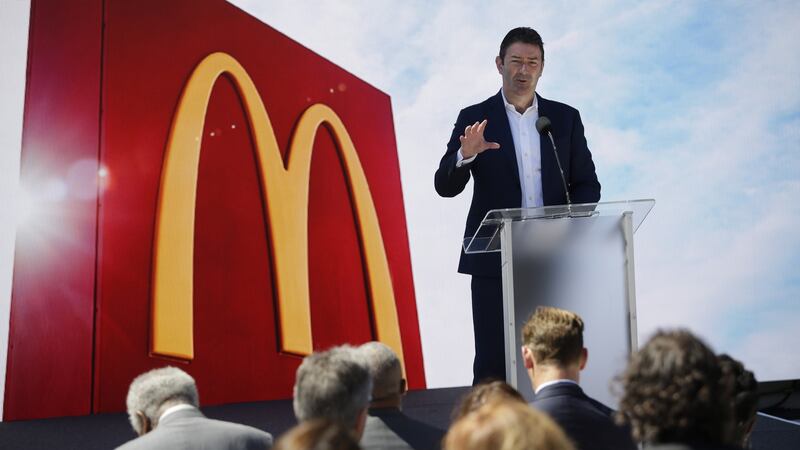 Steve Easterbrook, CEO of McDonald’s, has been fired over   a consensual relationship with an employee, in breach of company policy.  Photograph: Joshua Lott/Bloomberg