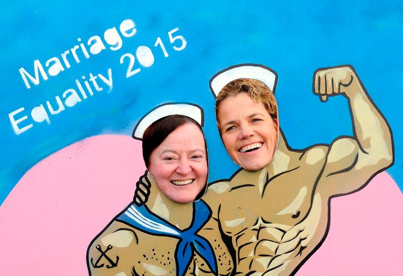 Marriage Equality campaigners Grainne Healy (Chair) and Denise Charlton