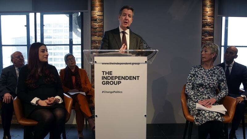 Chris Leslie  outlines his reasons for leaving the Labour Party in London. Photograph: Daniel Leal-Olivas/AFP/Getty Images