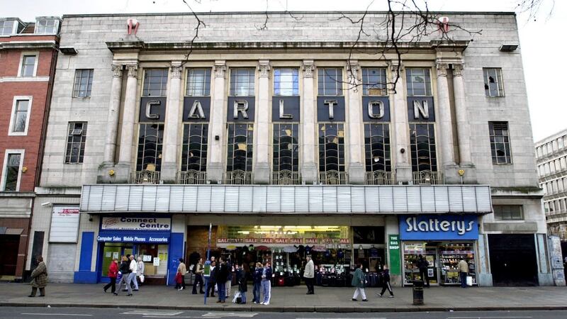 The entire volume of the former Carlton Cinema, seen here in 2004, still survives behind its Art Deco facade. Photograph: Alan Betson