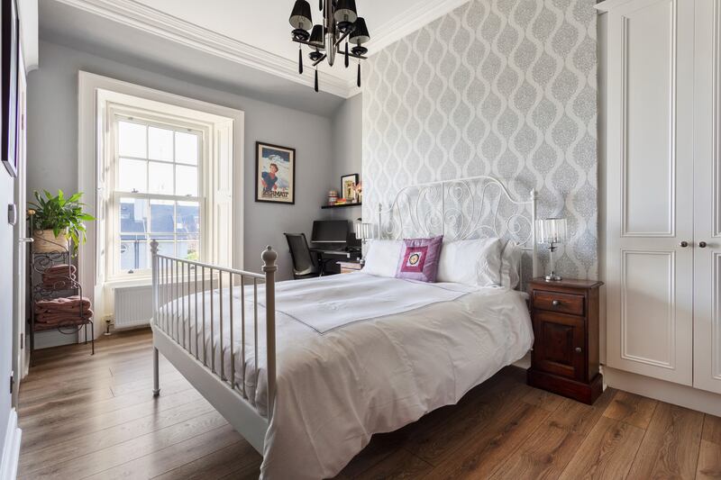 Upstairs are four large bedrooms, plus one small box room that could be a nursery or a home office. Photograph: Alex Urdaneta