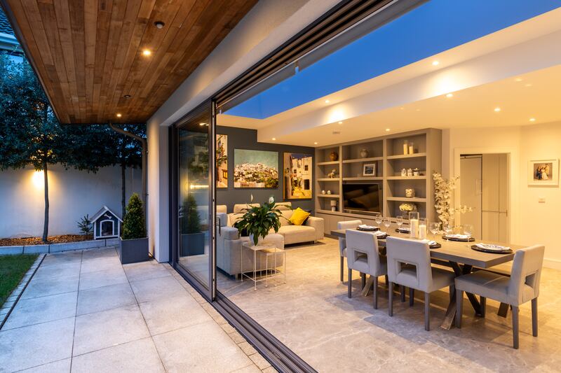 Kitchen, dining and living area