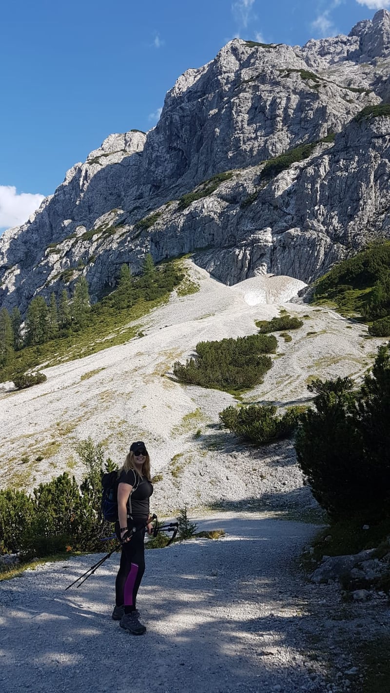 Rachel Flaherty hiking the Zugspitze Arena in Austria and Germany.