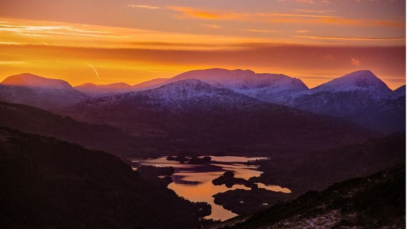 Sunset from Torc Mountain, Killarney National Park, Co Kerry