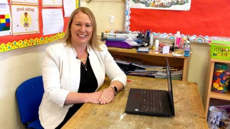 Aisling Tighe, principal of the 70-pupil Cloghogue school outside Castlebaldwin. Photograph: Oonagh Taylor