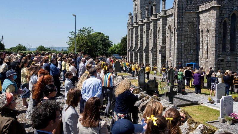 The funeral of Tiggy Hancock (15) at the Church of The Good Shepherd, Lorum, Co Carlow. Photograph: Colin Keegan, Collins Dublin
