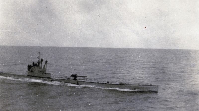 A  photo taken in 1916  of a German U-boat. The well-preserved wreck of a U-boat sunk during the first World War  has been found off the Belgian coast. Photograph: Historial de Péronne/STR/AFP/Getty Images
