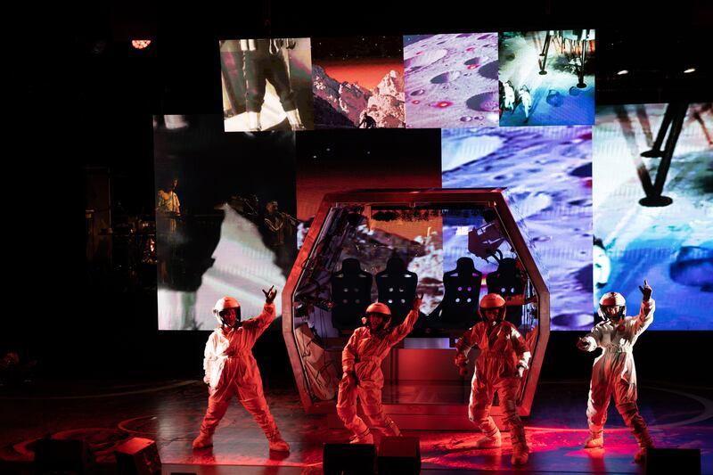 Mars: the singers rehearse the new opera. Photograph: Karen Cox/New York Times
                      
