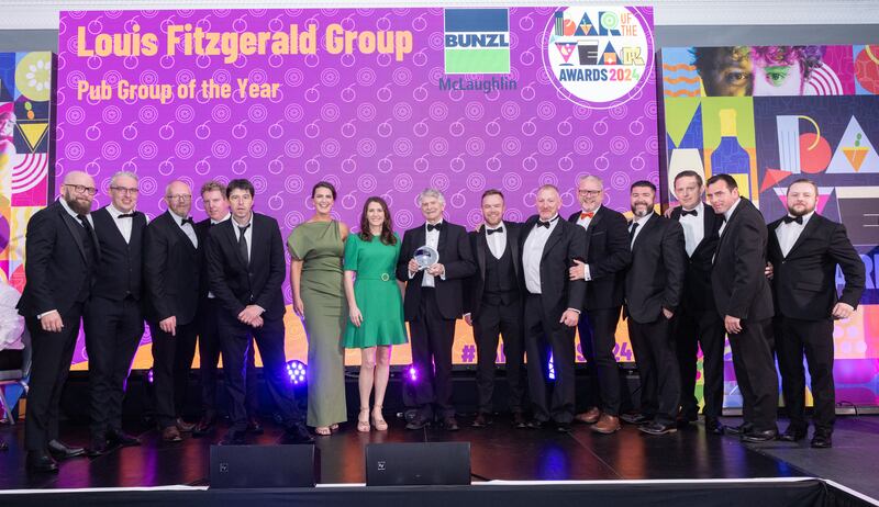 Pub group of the year winner Louis Fitzgerald Group, sponsored by Bunzl. Photograph: Paul Sherwood