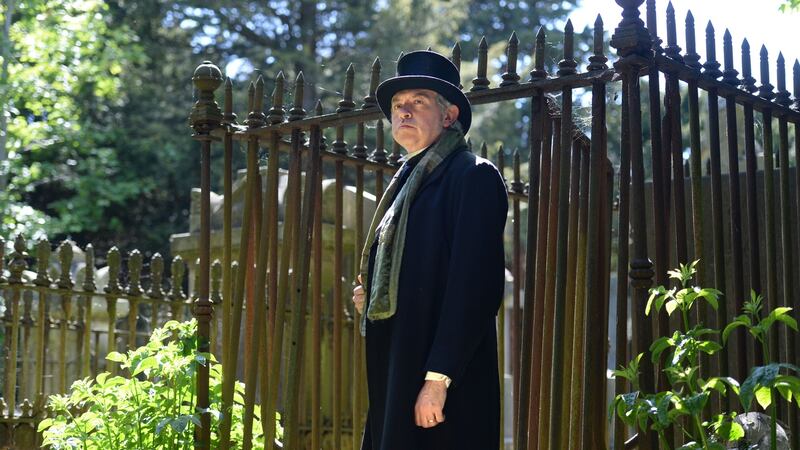 Jim Roche, who reenacted the Daniel O’Connell speech, pictured at the Reopening of Goldenbridge cemetery,  Inchicore, Dublin 8. Photograph: Dara Mac Dónaill