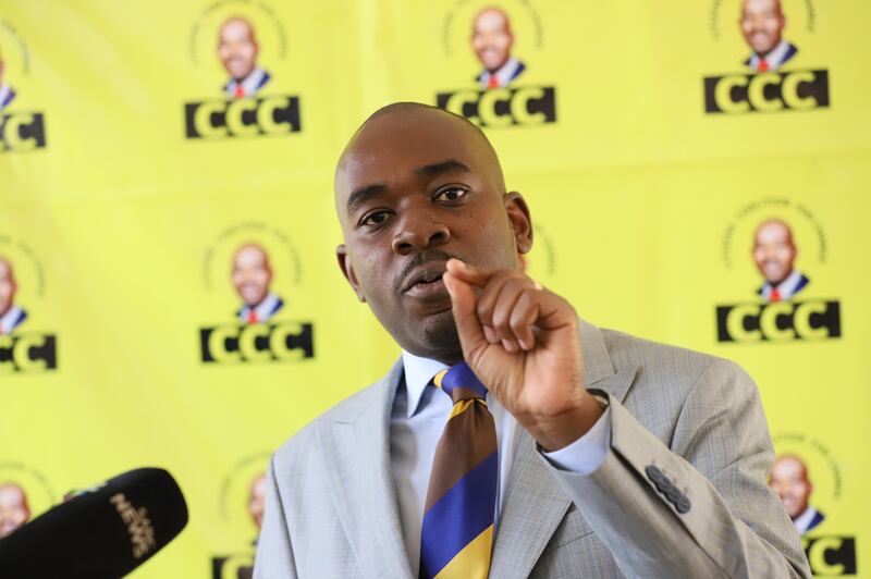 Nelson Chamisa. Photograph: Aaron Ufumeli/EPA-EFE