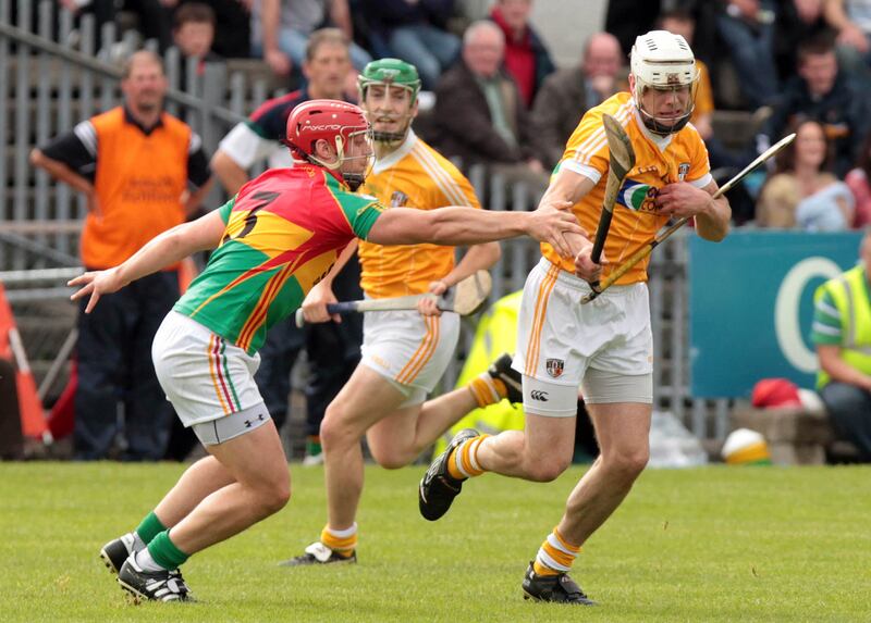 Antrim's Neil McManus playing in Casement Park in 2011. Photograph: Mark Pearce/Inpho
