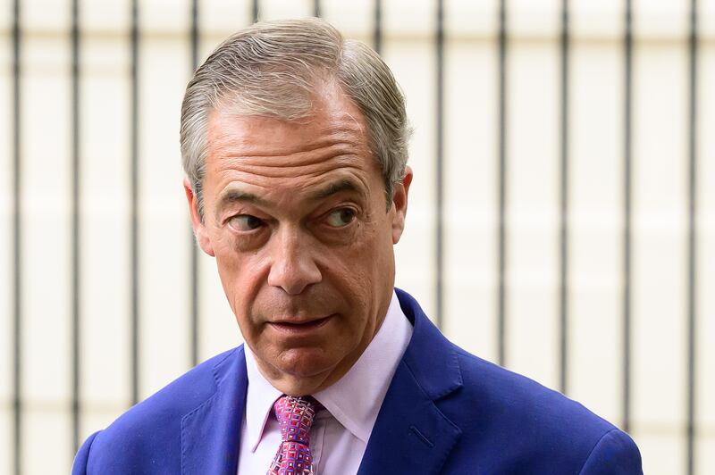 Nigel Farage, pictured in London on Monday, says the thought of causing trouble for the Tory elite catapults him out of bed. Photograph: Leon Neal/Getty Images