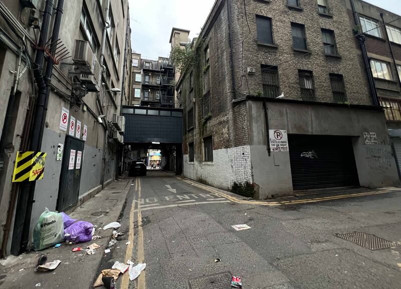 The Harbour Court alleyway connecting Abbey Street to the north quays in Dublin. Photograph: Sasko Lazarov/RollingNews.ie