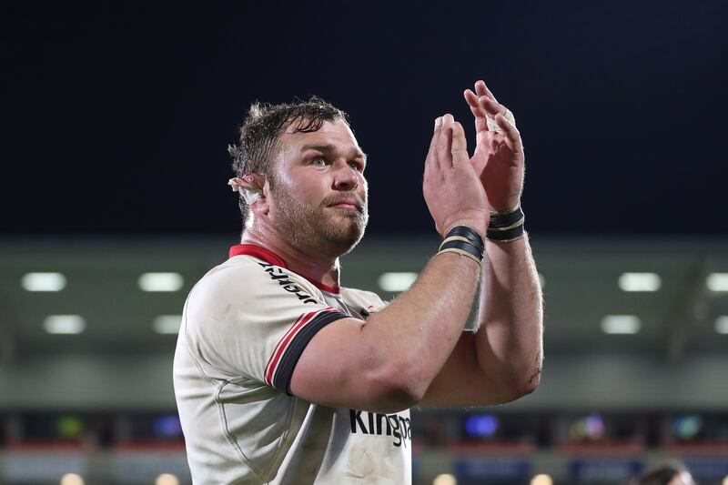 Duane Vermeulen at Kingspan Stadium in Belfast after Ulster beat Edinburgh two years ago. Photograph: Bryan Keane/Inpho