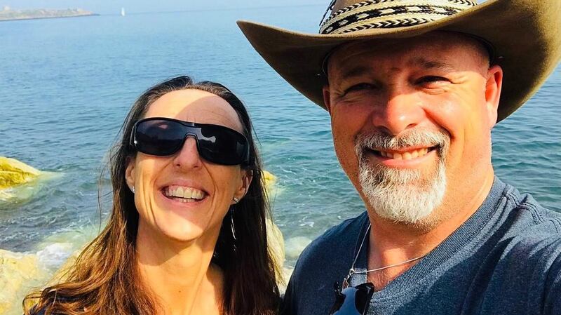 Orlagh and Gary at Black Castle in Co Wicklow in 2020.