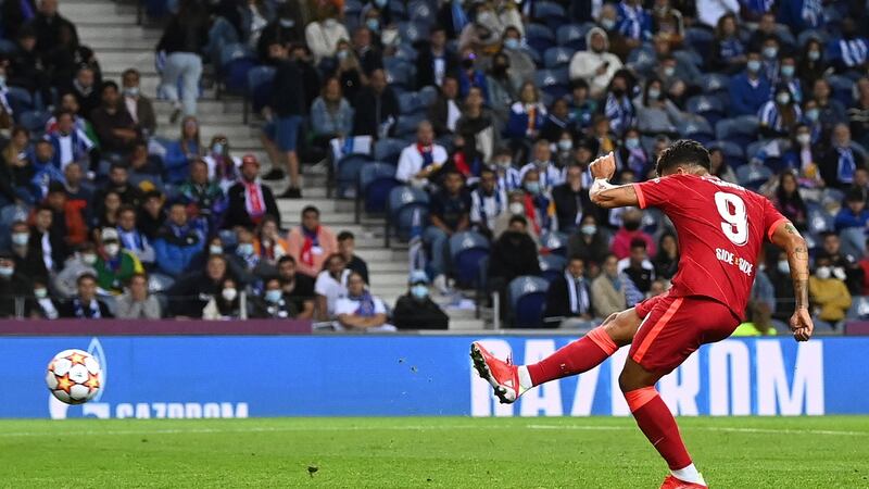 Roberto Firmino scored a late brace as Liverpool thrashed Porto. Photograph: David Ramos/Getty