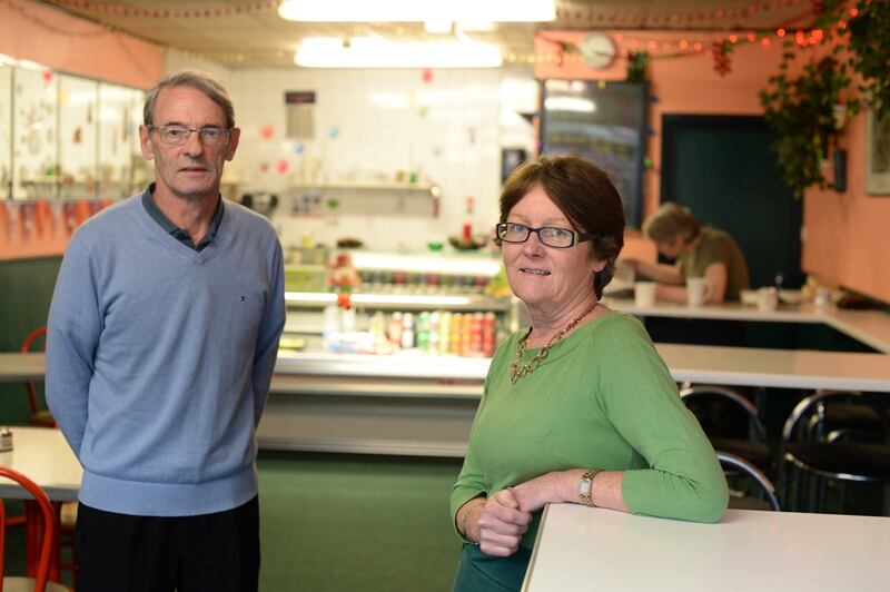 Parnell Street: John Daly and his wife, Theresa. Photograph: Dara Mac Dónaill