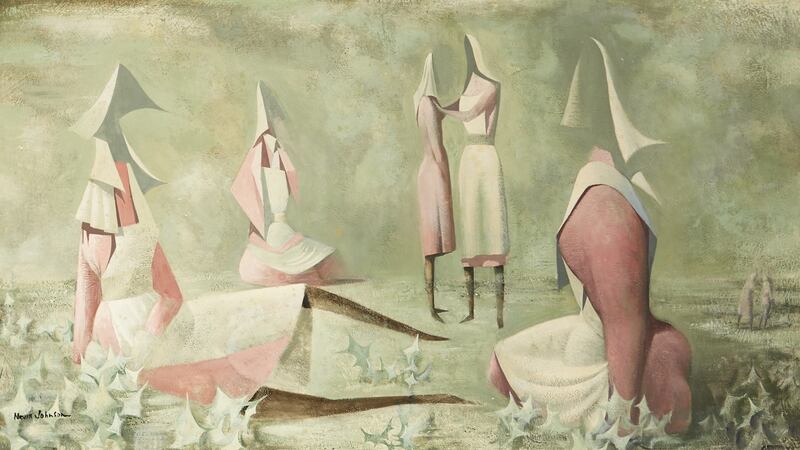 ‘Nurses’ by Nevill Johnson achieved €21,000 through Whyte’s.