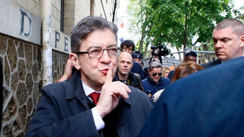Far-left presidential candidate Jean-Luc  Mélenchon performed a late surge in recent weeks and  won 19.5 per cent of the vote.  Photograph: Francois Mori/AP Photo