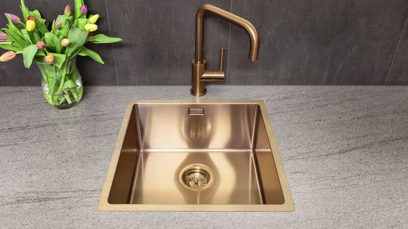 Miami copper sink from Kitchen Accessories by David Marry at Beechmount Home Park, Navan. The Miami sink comes in two finishes, copper and gunmetal, and retails from €400 plus VAT.