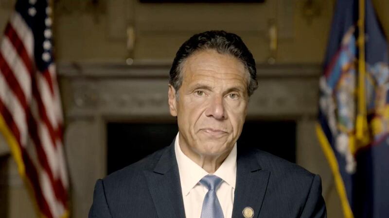 Governor Andrew Cuomo: political future now lies in the hands of the New York state assembly. Photograph: Office of the New York Governor via The New York Times