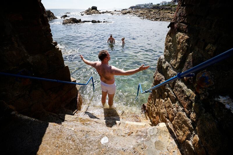 Oliver Flitcroft as Buck Mulligan during a reading of Telemachus at the James Joyce Museum, Sandycove. Photograph: Nick Bradshaw for The Irish Times
