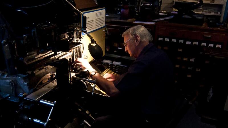 Old times: composing type at the National Print Museum