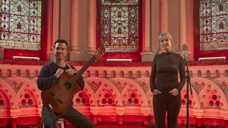 Jim Murray and Fiona Kelliher in St Luke’s during the. Cork Folk Festival 2020. Photograh: Bríd O’Donovan