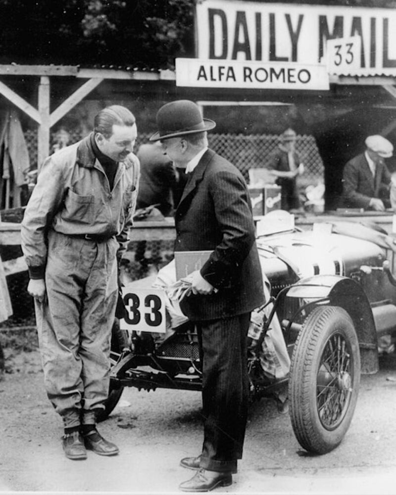 WT Cosgrave greets Boris Ivanowsky, the Russian ex-guardsman, who was victorious in both races in 1929.