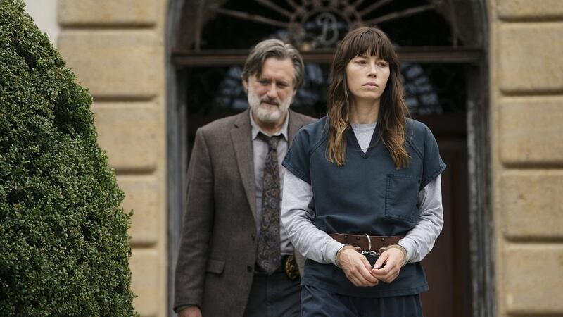 Bill Pullman and Jessica Biel in The Sinner