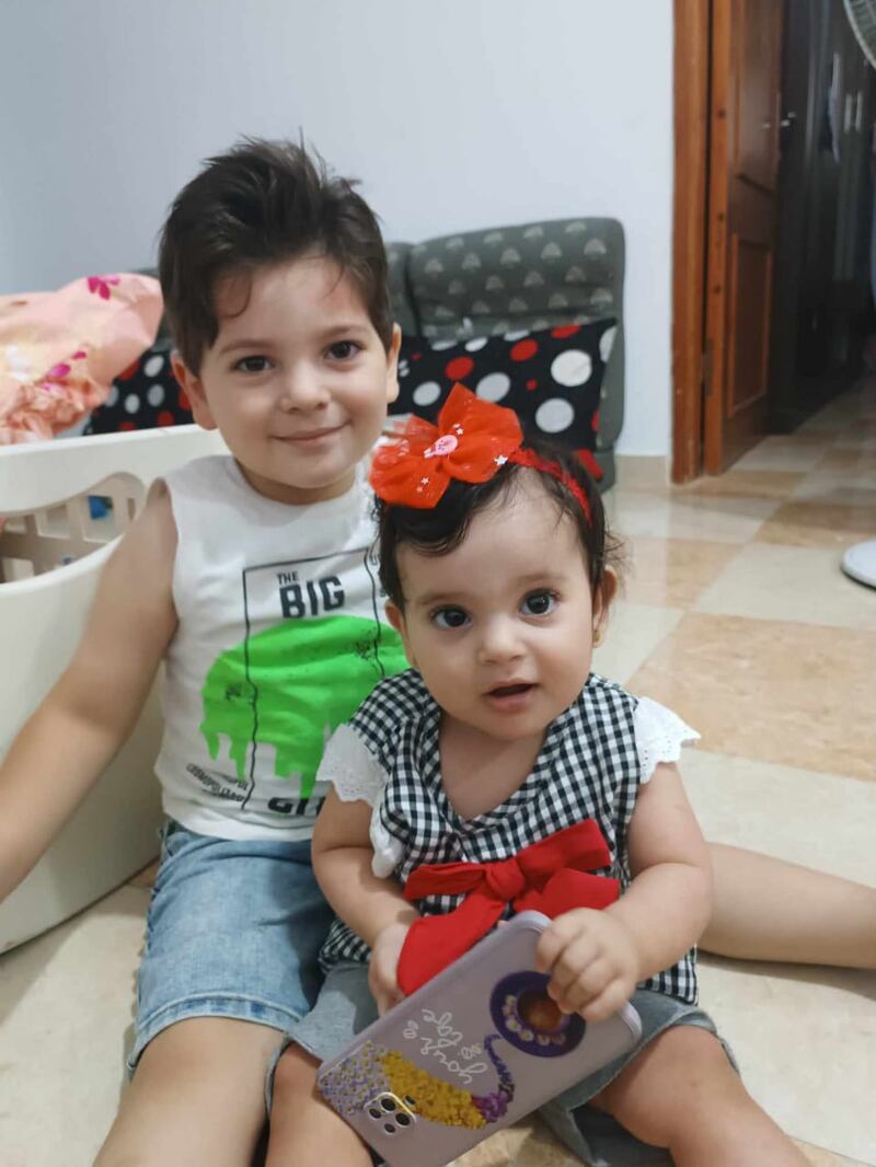 Ali (4) and Sara (1) El-Astal. Supplied by Khalid El-Astal