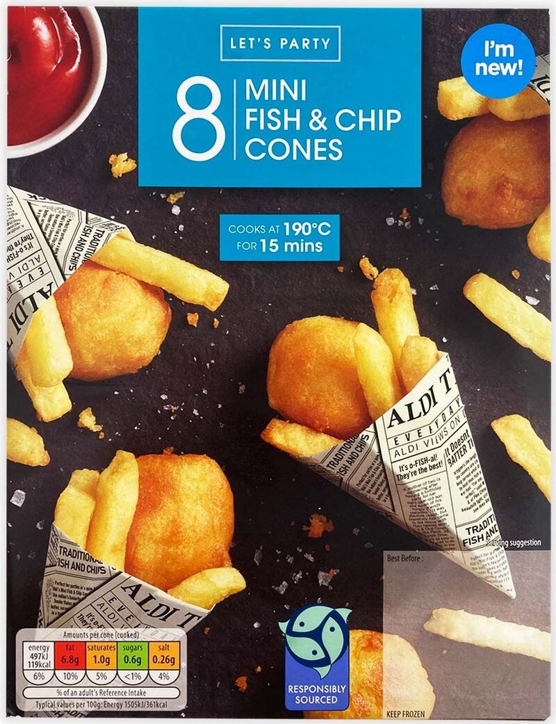 Aldi: Mini Fish & Chip cones