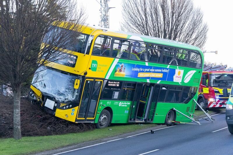 The 46A which crashed in Stillorgan, Dublin, on Friday, January 26th. Photograph: Paul Sherwood