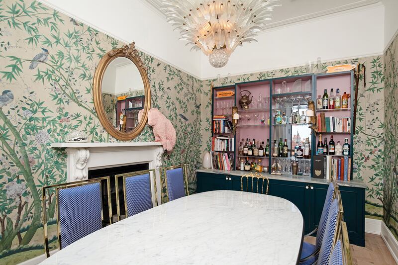 Diningroom with built-in bar. Photograph: David Killeen