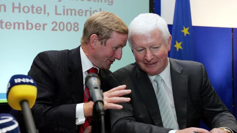 Taoiseach Enda Kenny with Frank Flannery. Photograph: Eric Luke